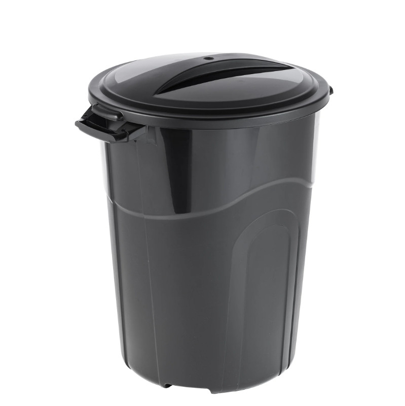 Hyper Tough 32 Gallon Heavy Duty Plastic Garbage Can, Included Lid, Black