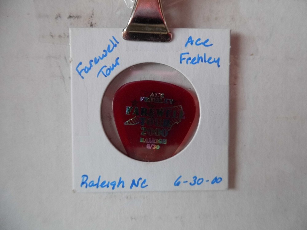 KISS "ACE FRAHLEY"~FAREWELL TOUR GUITAR PICK~6/30/00 (6/7)