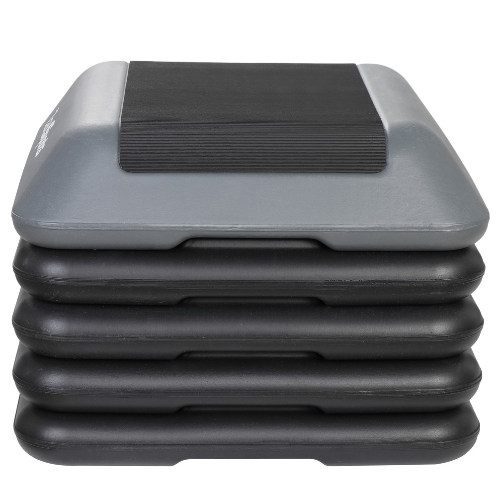 2X Adjustable High Step Aerobic Platform w/ 4 Risers Training Workout 16" x 16"