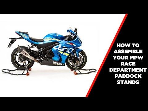 Motorcycle Front and Rear Paddock Stand with V-Adapter Combo Pack
