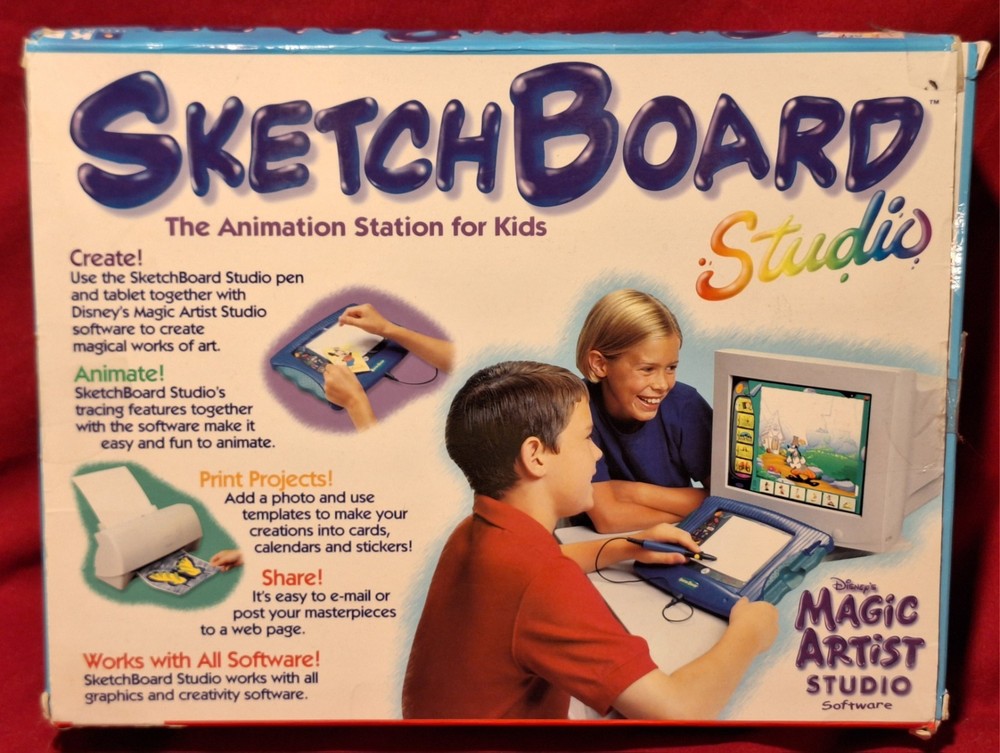 Disney SketchBoard Studio MAGIC ARTIST Studio PC MAC USB Animation Tablet 2000