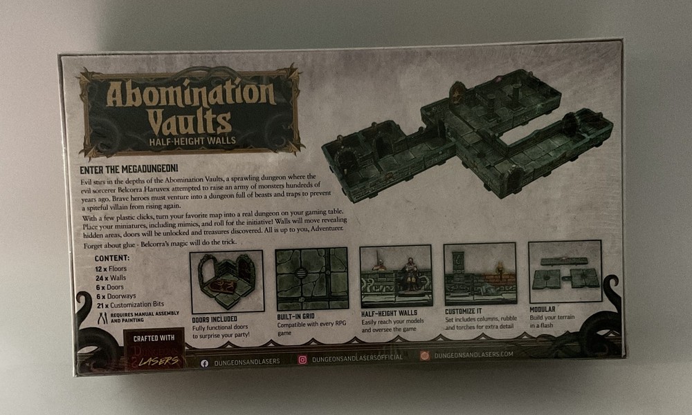 Dungeons and Lasers: Pathfinder Terrain Abomination Vaults RPG