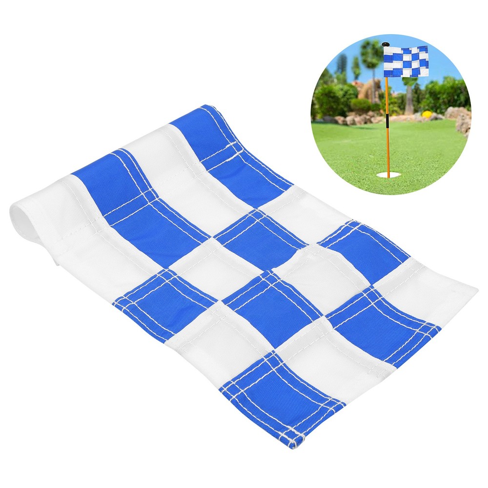 Checkered Hole Pole Cup Flags Backyard Practice Putting Green Flags