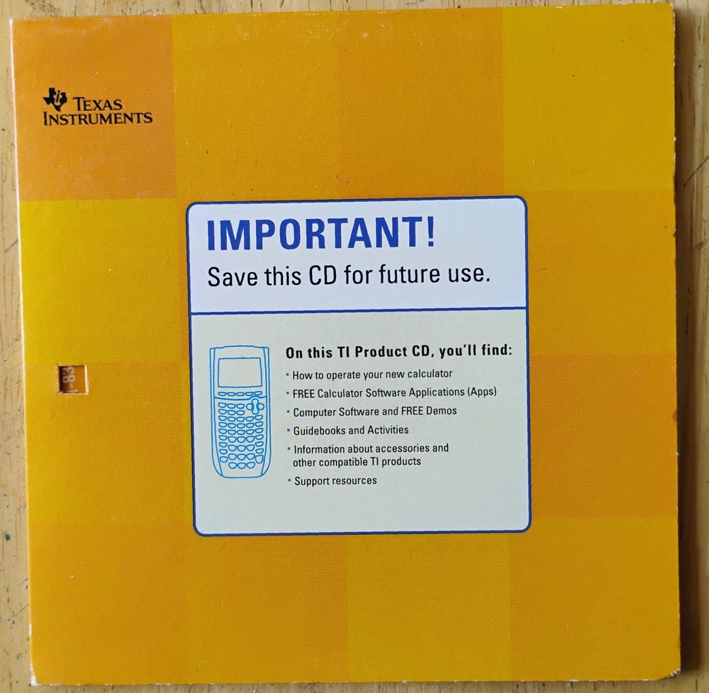 TI product CD for calculators