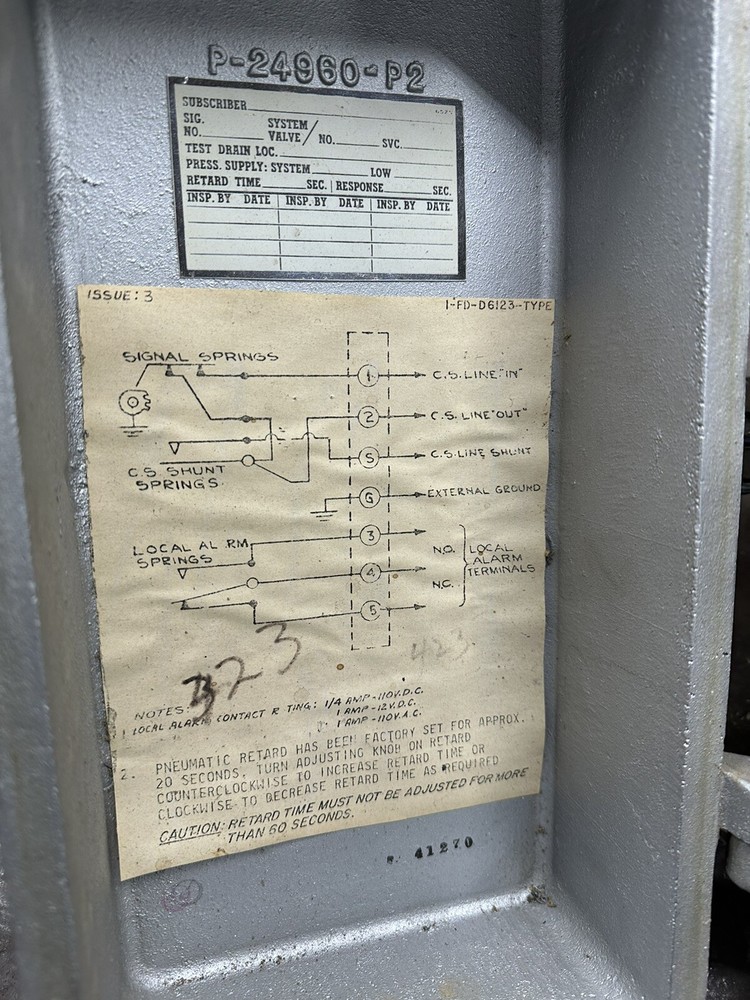 1960’s antique ADT sprinkler flow switch