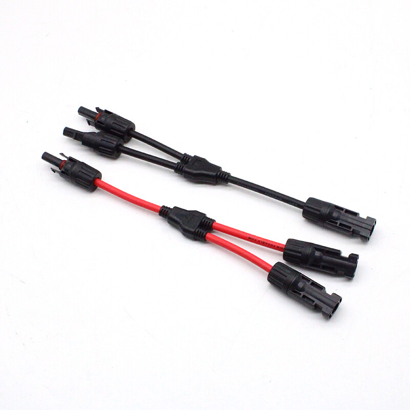 2 Pair Y Branch Solar Cable Parallel PV Adapter Y2 Cable Wire Plug Connector