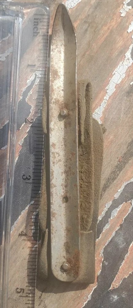 Antique Corn Husking Peg Hook Leather Palm Loop Primitive Farm Tool