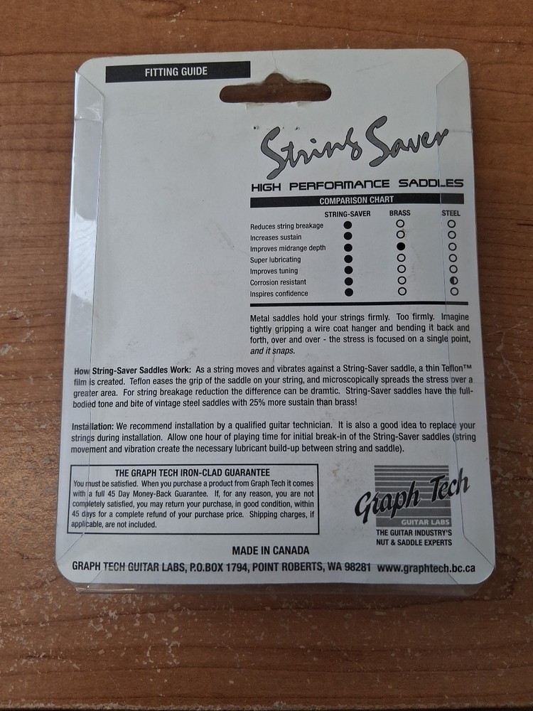 Graph Tech String Saver Vintage Strat Saddle Pack