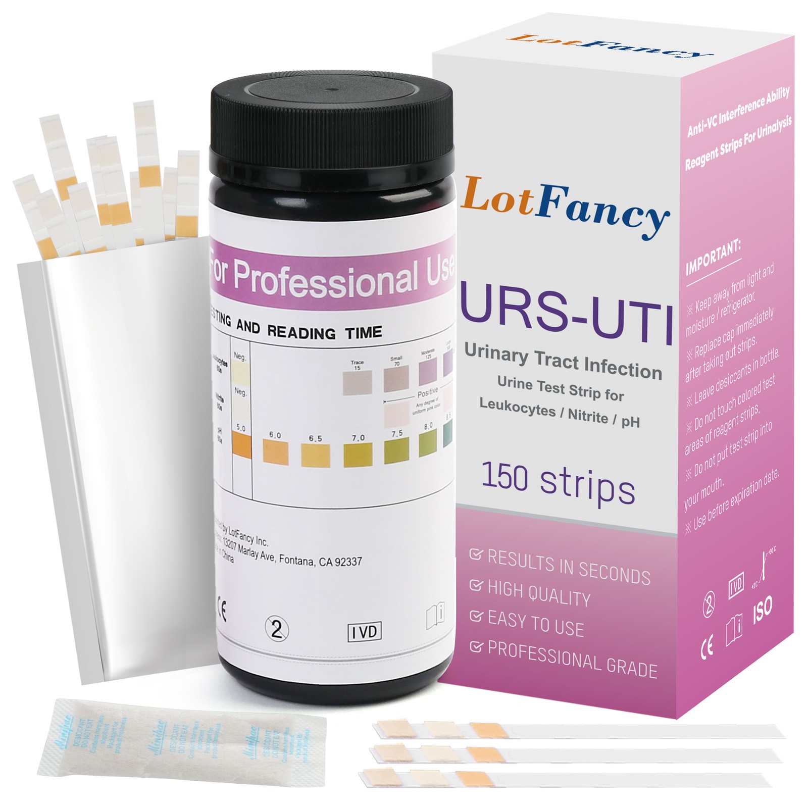 Home Urinary Tract Infection Test Strips UTI Test Strips Leukocytes Nitrite PH