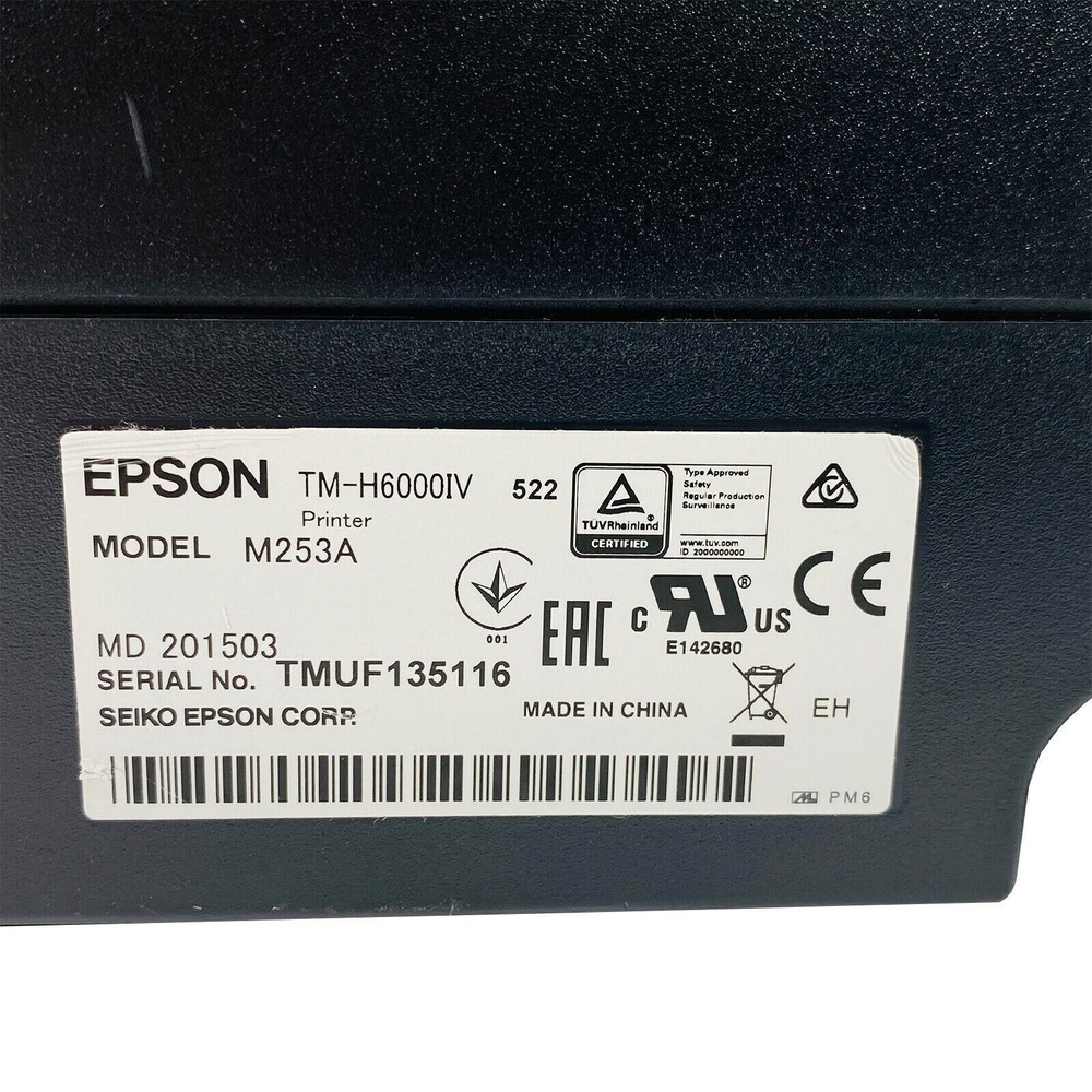 Epson TM-H6000IV Multi-function POS Receipt Printer USB Endorser No AC Adapter