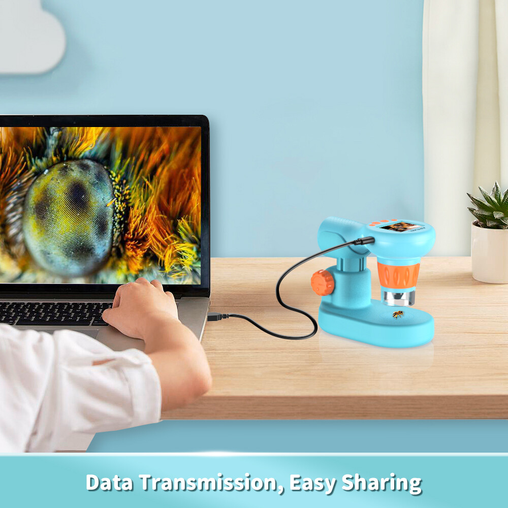 APEXEL 800X Optical Microscope Child Electron Microscope Science Experiment Kit