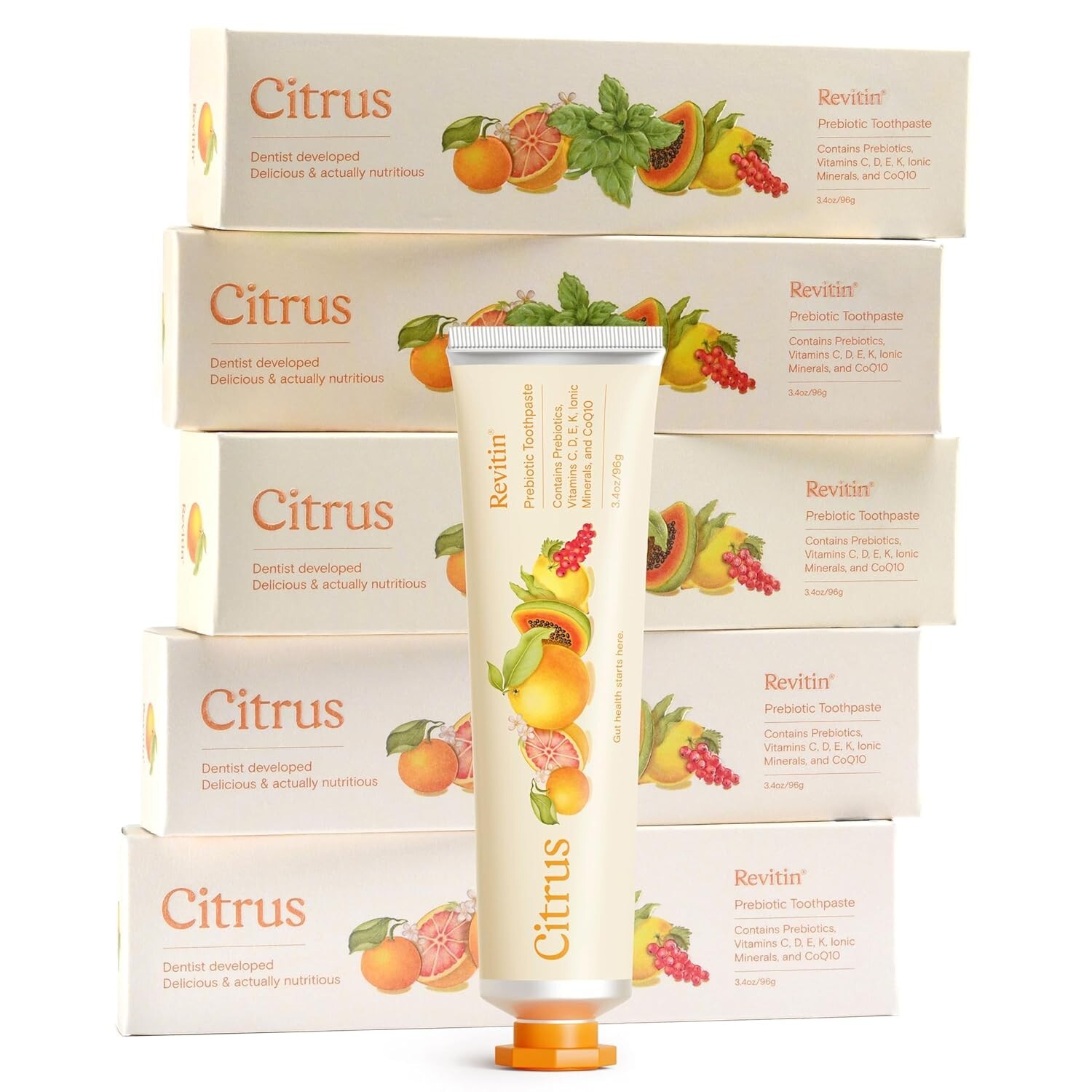 Revitin Natural Toothpaste and Prebiotic Oral Therapy (5 pack)