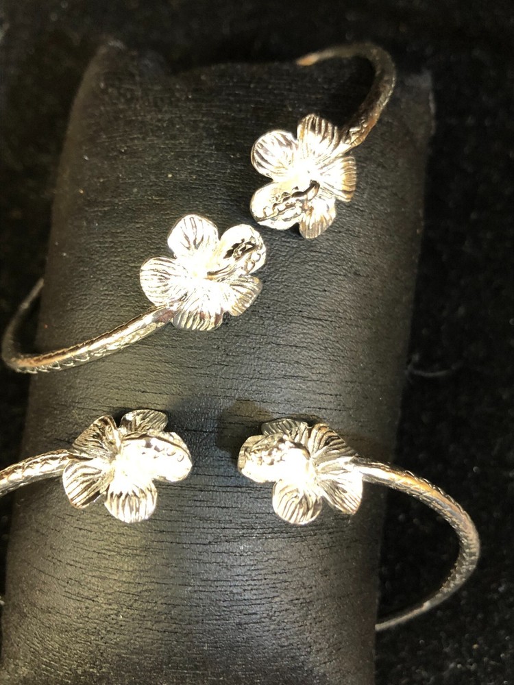 sterling silver .925 ,west indian bangle bracelet set