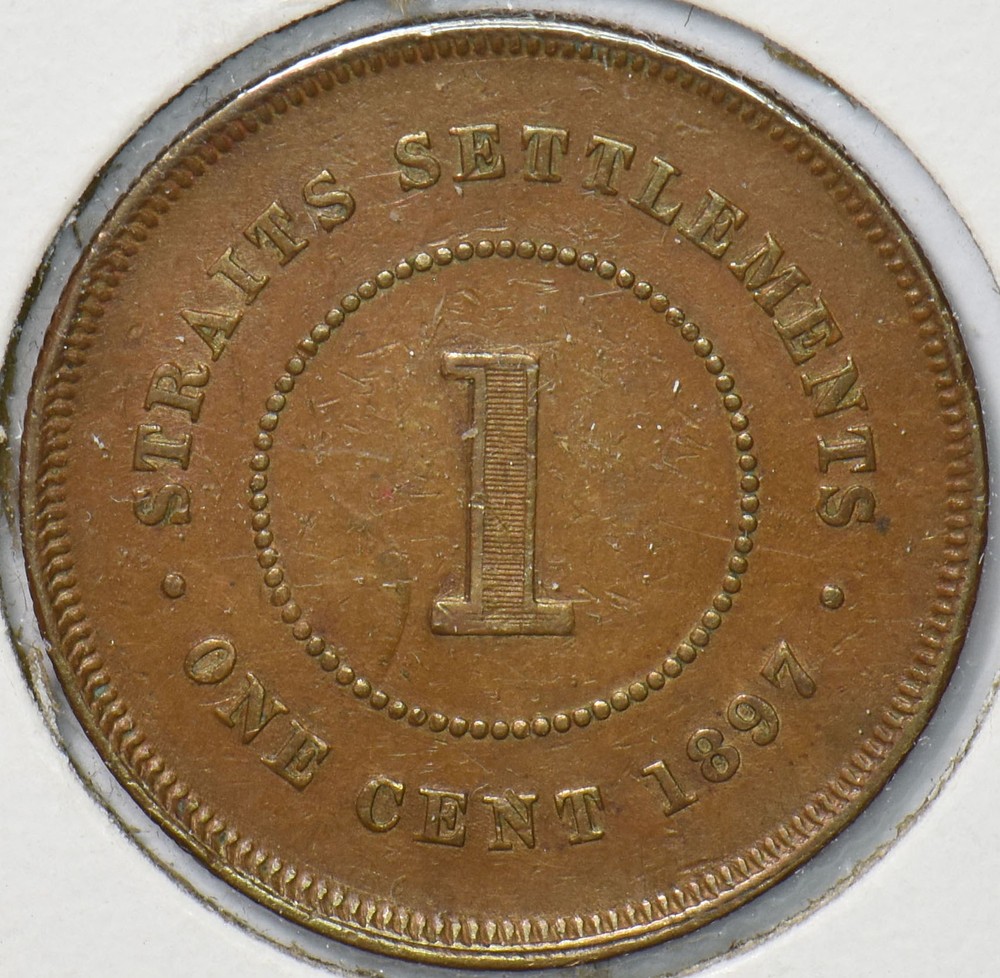 Straits Settlements 1897 Cent 291072 combine shipping