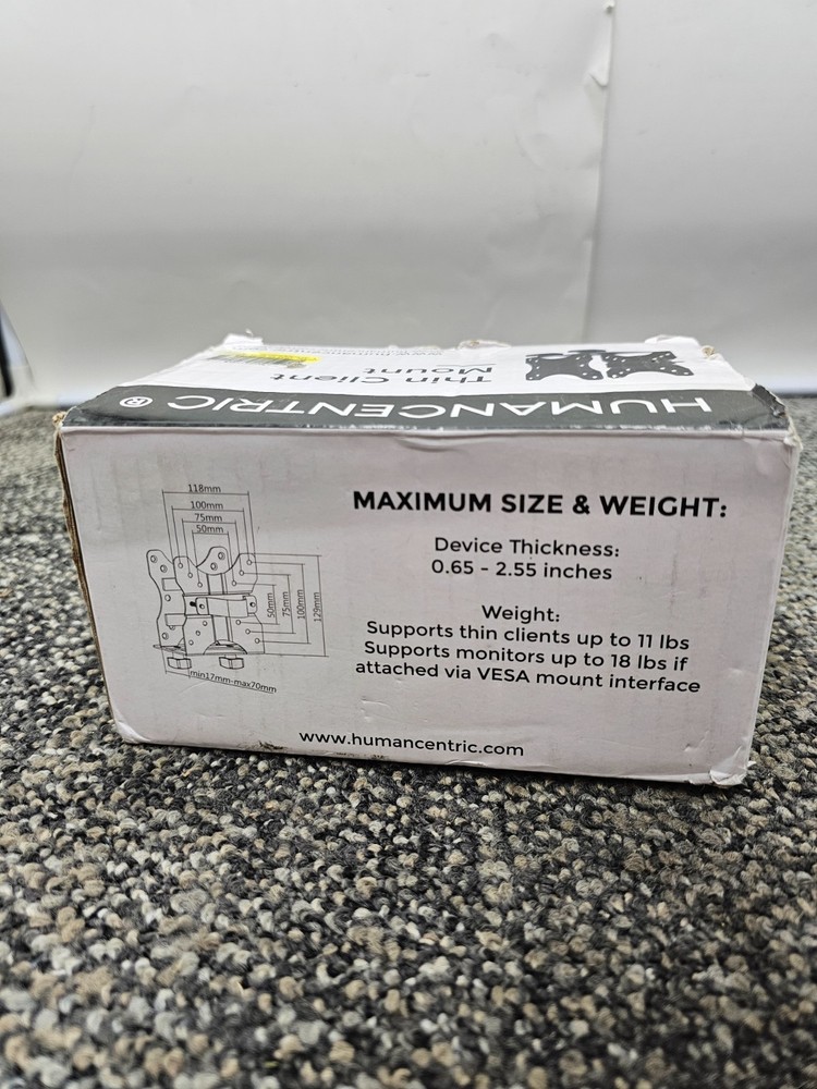 HumanCentric Thin Client Mount Bracket # 101-2047 for Mini PC / Computer