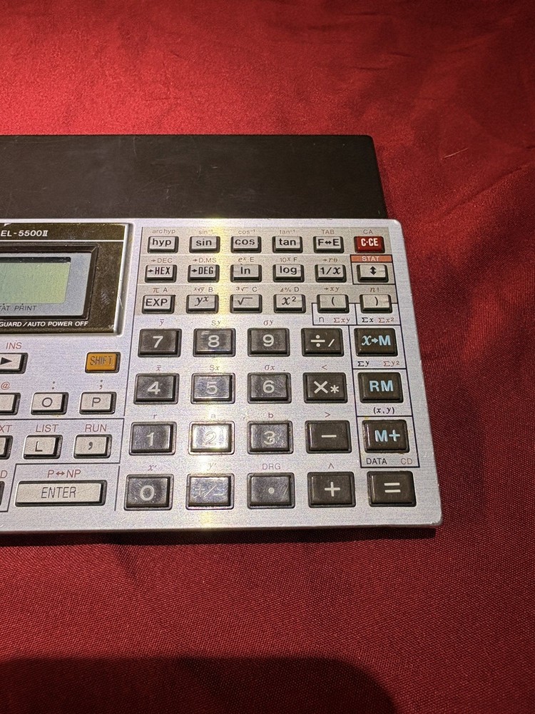 Vintage Sharp EL-5500II With Textbook Scientific Computer With Matrix Function