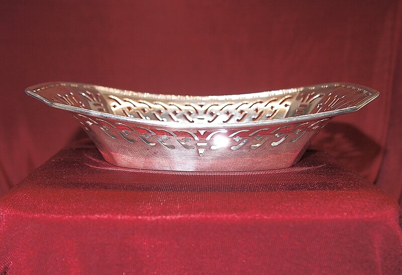 Vintage Webster Sterling Silver Pieced Nut Dish