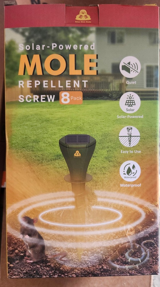 Solar-powered Mole Repellent Screw (8 Pack)