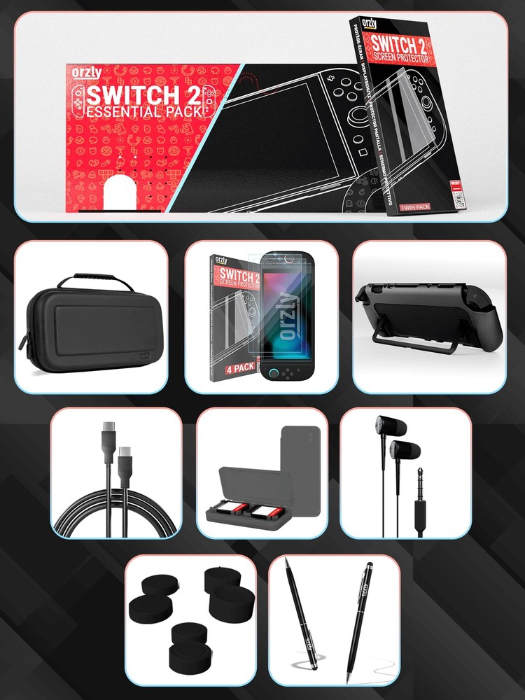 Switch 2 Accessories Bundle Carry Case & Screen Protector for Nintendo Switch...