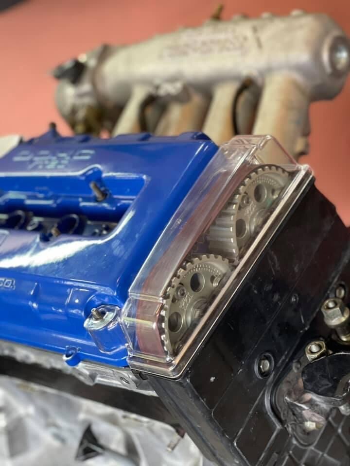 Clear Cam Timing Belt Cover Fit Honda Civic Integra Delsol CR-X B16A B18C