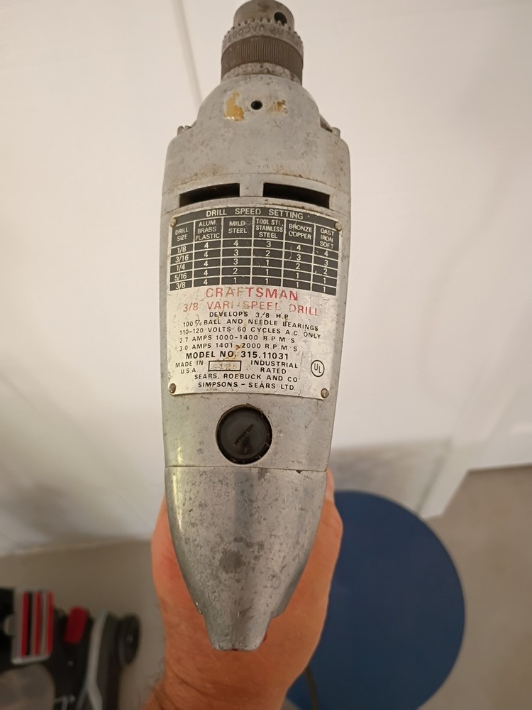 Vintage craftsman 3/8 variable speed drill