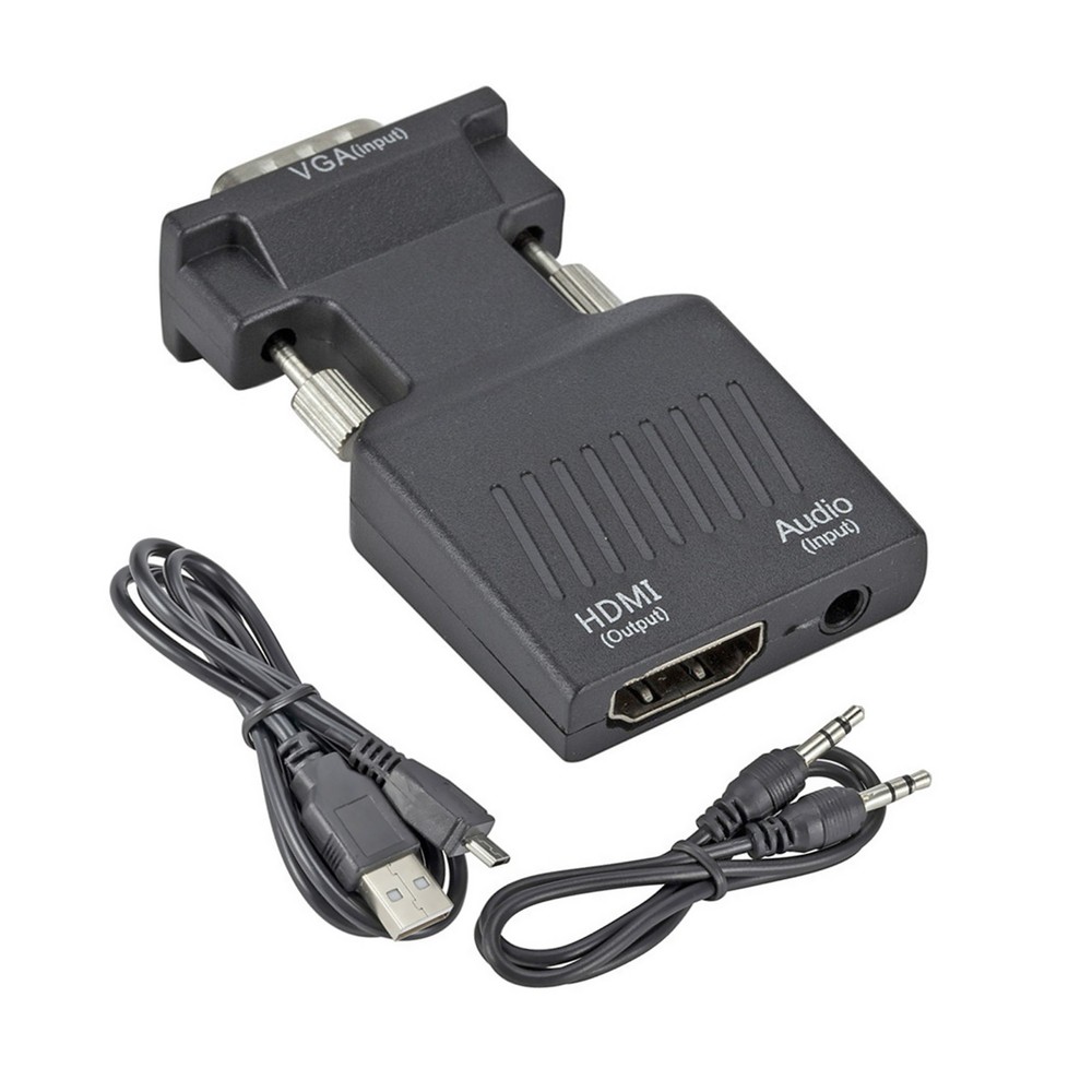 VGA Input To HDMI Output Adapter+ Audio Cable+USB Cable For Win7/8/10