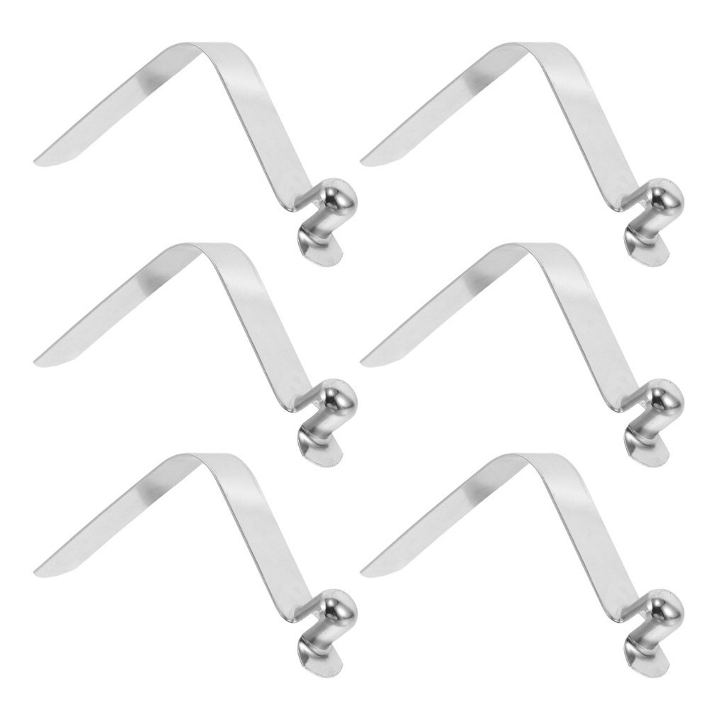6 Pcs Tent Pole Push Button Spring Clips Kayak Paddle Boat Hook Holder