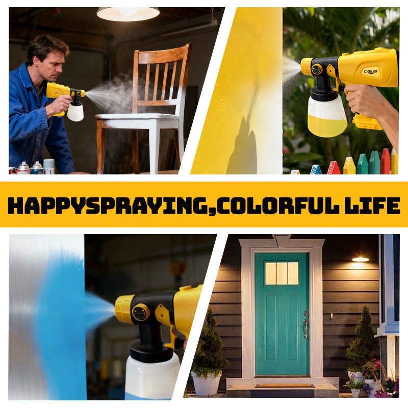 Cordless Paint Sprayer For DEWALT 20V Battery High Pressure Spray Paint Gun