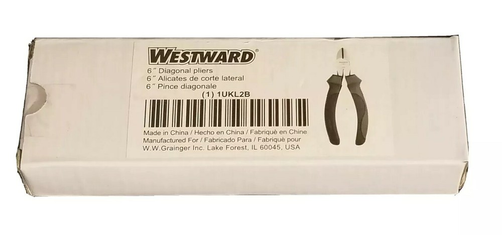 WESTWARD 1UKL2B, 6" Diagonal Cutting Pliers