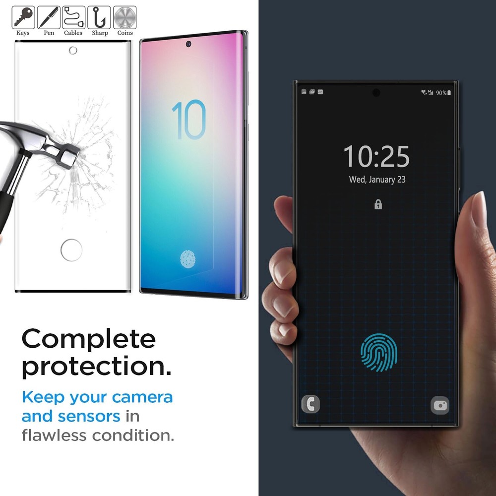 For Samsung Galaxy Note10/Note10 Plus Tempered Glass Screen Protector Clear 2PCS