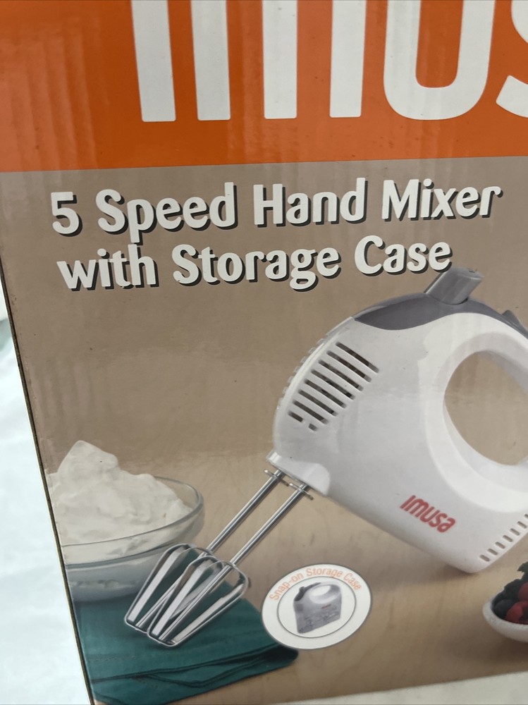 IMUSA 5 Speed Hand Mixer With Storage Case