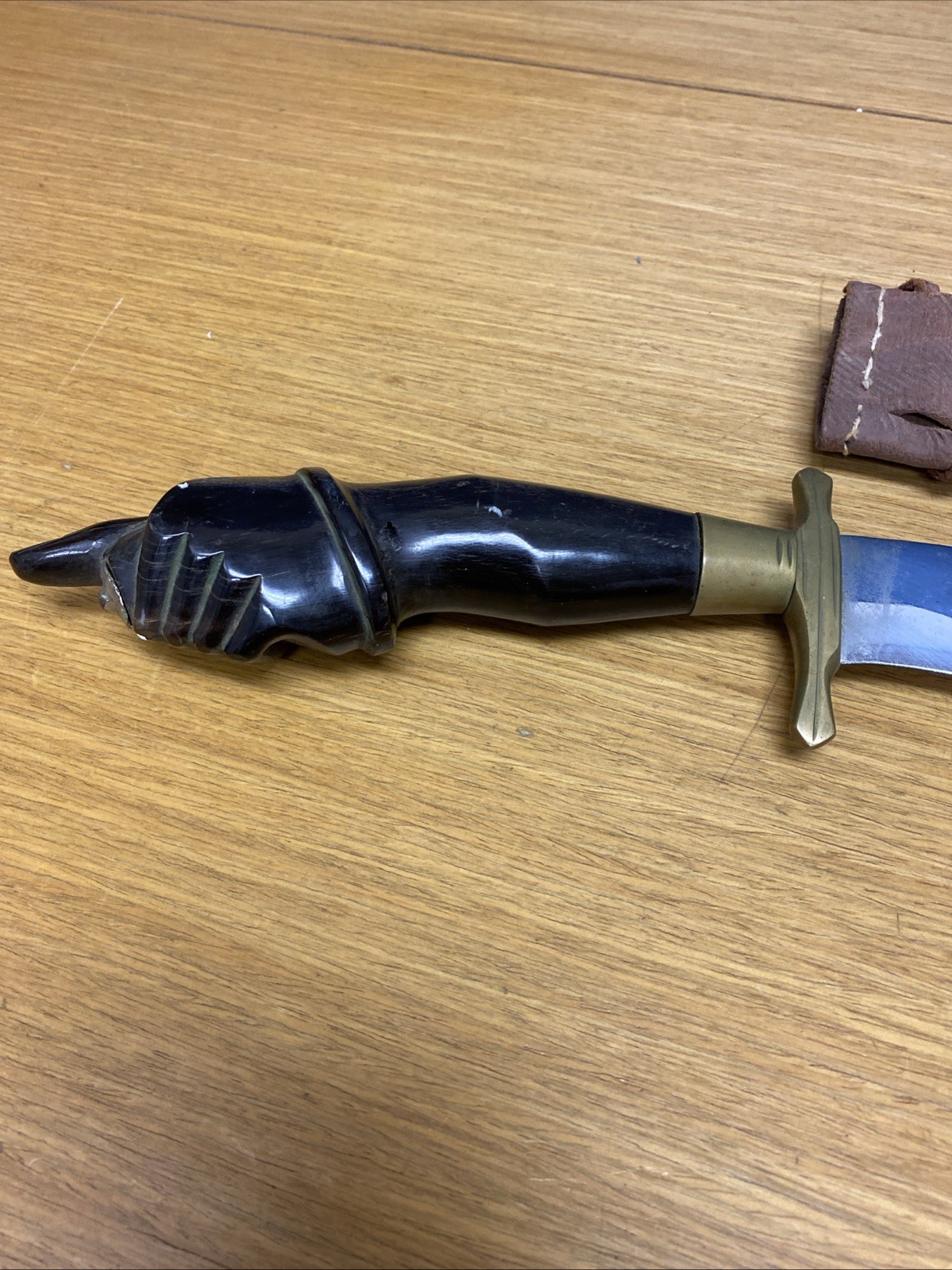 Vintage 1970s Negrito Bolo Knife with Wood Carved Handle