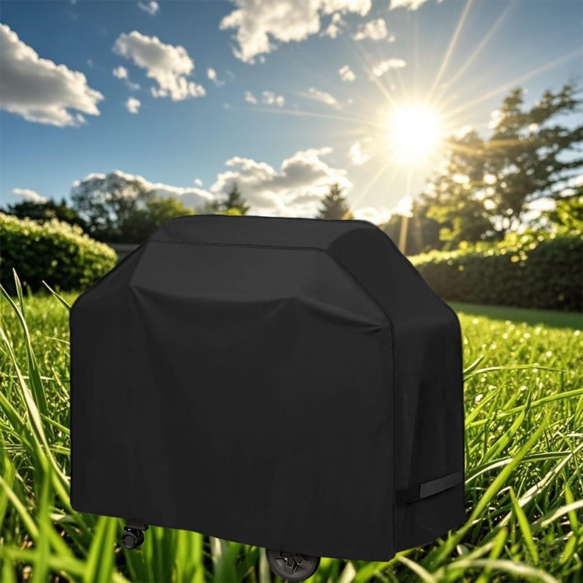 Grill Cover, BBQ Grill Cover Fits 50-57 inch Standard Sized Grills Black
