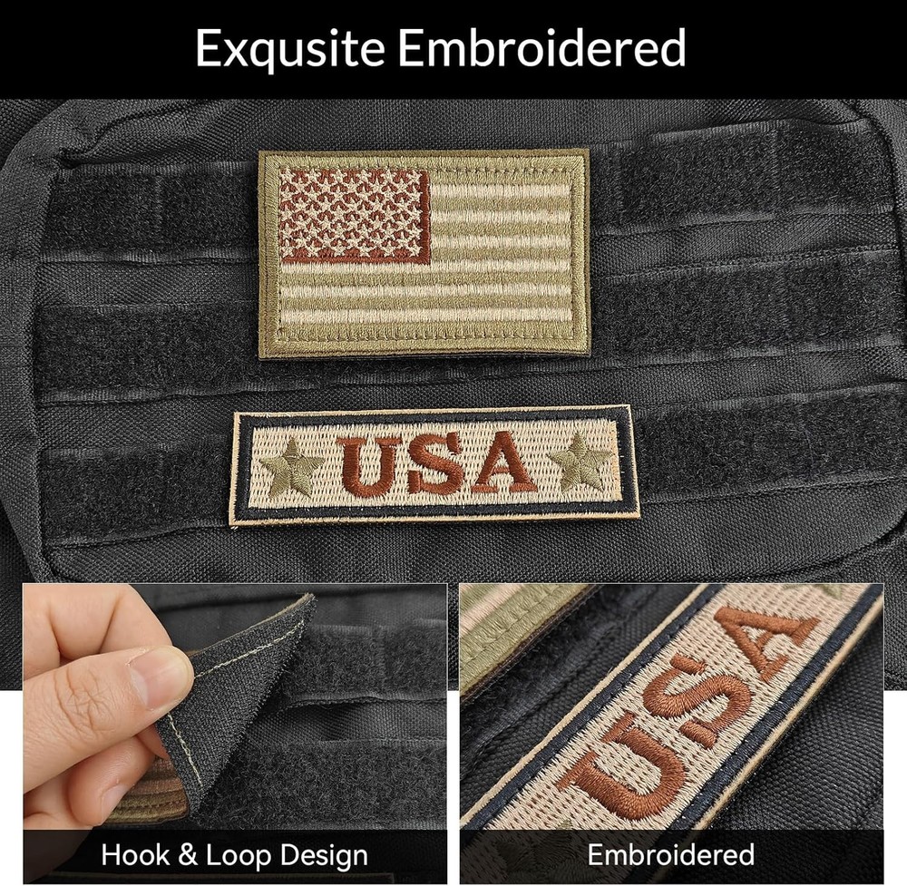 20 Pieces Random Tactical Morale Patch Bundle, Full Embroidery Loop and Hook ...