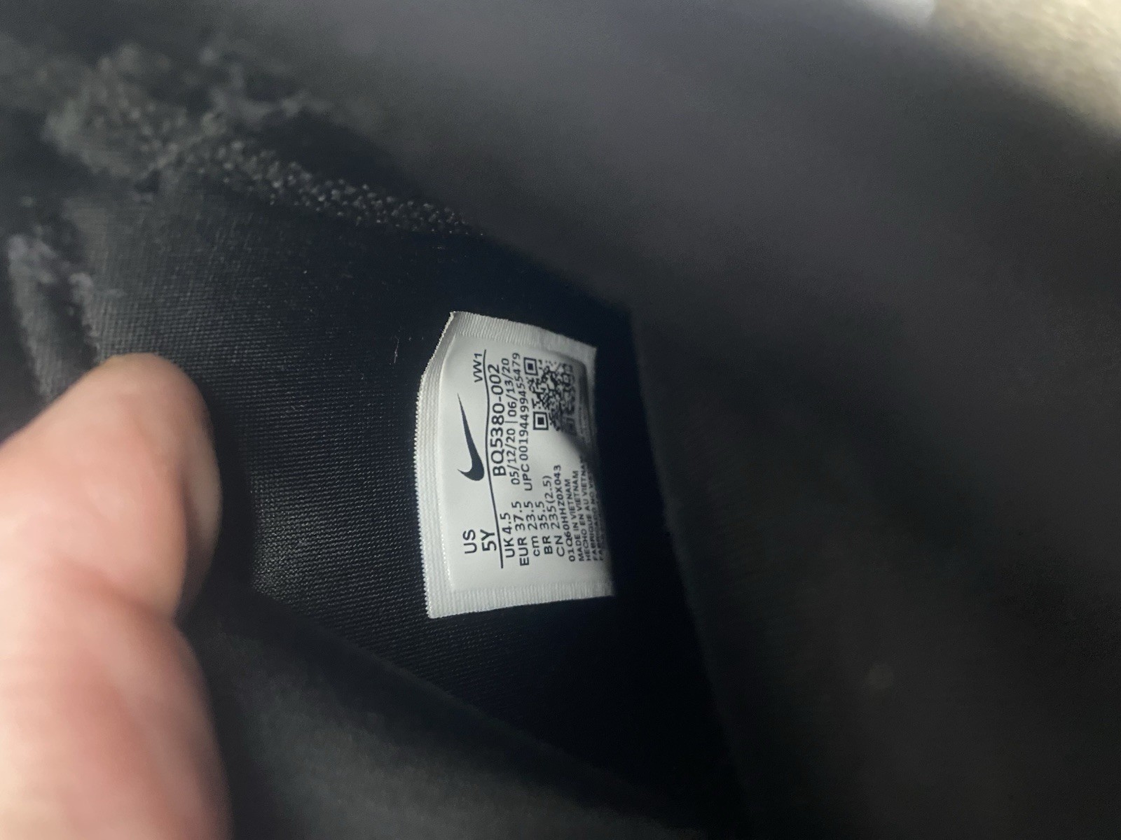 Nike Kids Puddle Protect Rain Boots Black Youth Size 5 40