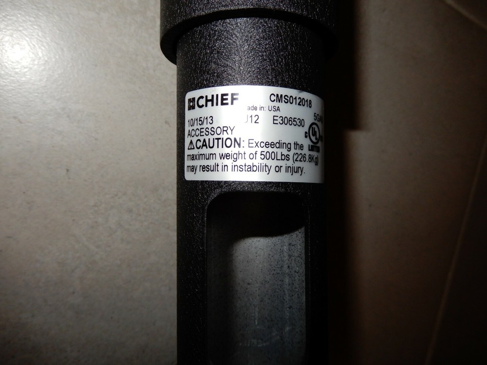 Chief Projector Ceiling Mount Kit w/ RSMA Base & CMS012018 12-18" Column Extensi