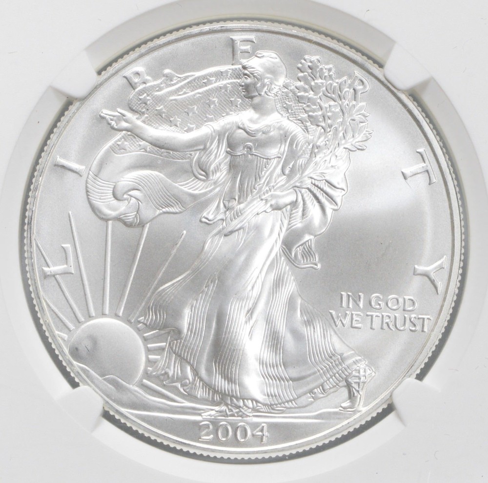 MS69 2004 American Silver Eagle NGC Brown Label