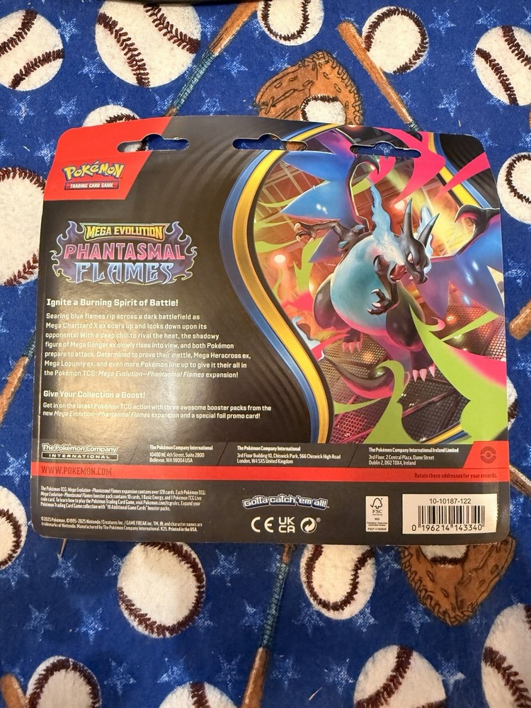 Pokemon Mega Evolution Phantasmal Flames 3-Pack Blister Set