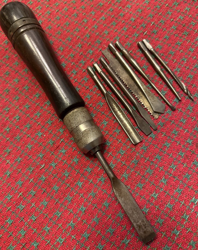 Antique Bridgeport Hardware Co Multi-Tool USA 🇺🇸 Early W/ 9 Bits