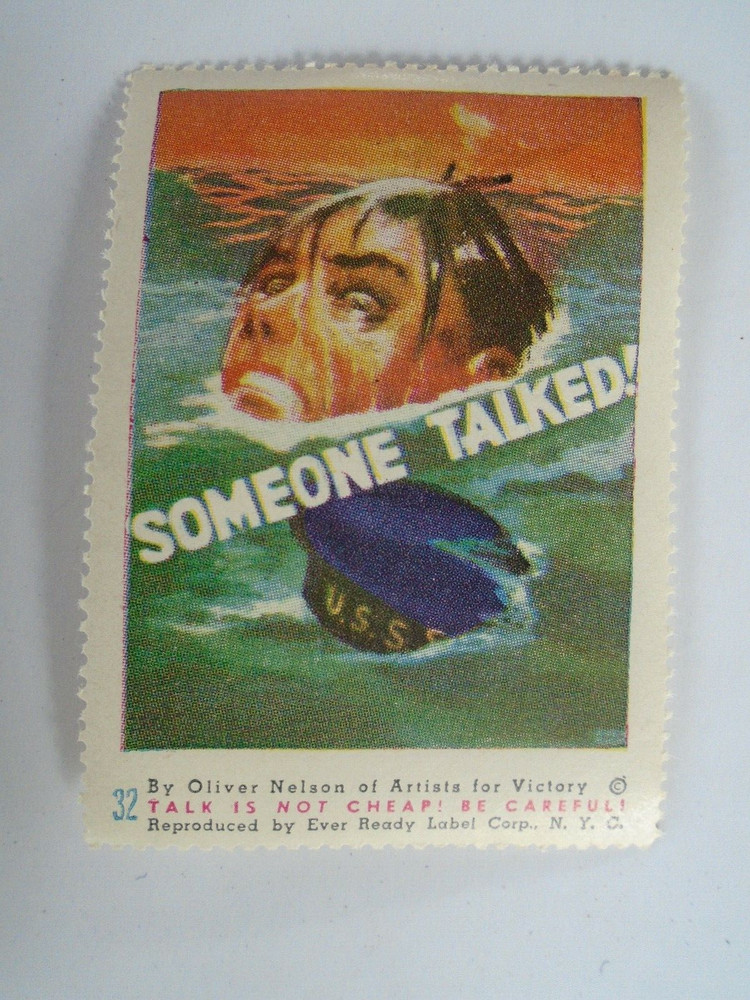 WWII stamp SOMEONE TALKED