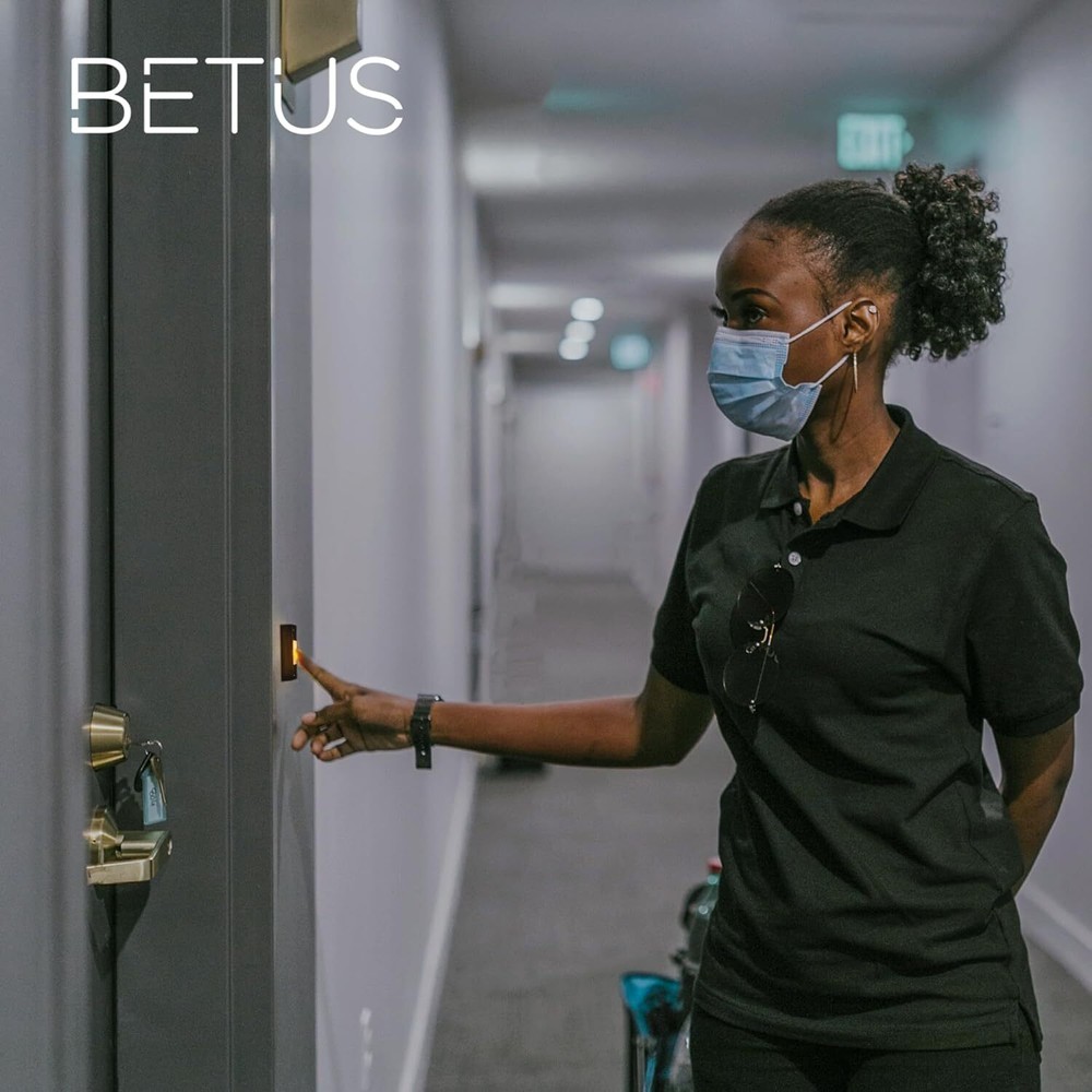 Betus LED Lighted Doorbell Button - Rectangular Wall Mounted Door Push Buttons