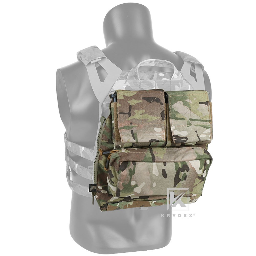 KRYDEX Tactical Zip-on Pack Panel Back for CPC JPC2.0 Plate Carrier MC Camo