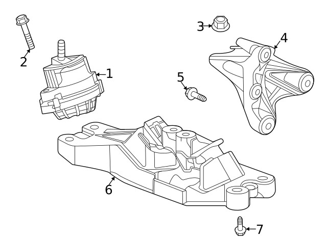 Genuine GM Passenger Side Engine Mount Bracket 23411886