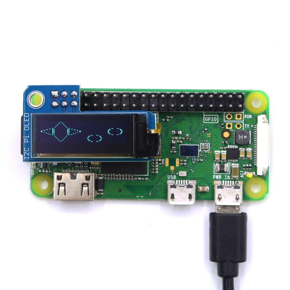 PiOLED 0.91inch OLED Screen Display Module I2C 128X32 Blue for 4B/3B/3B+/2B/B...