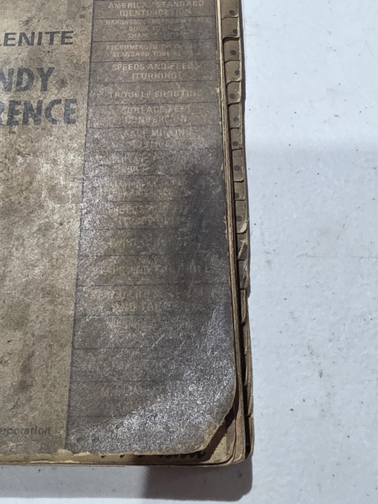 Vintage Valenite Handy Reference Book