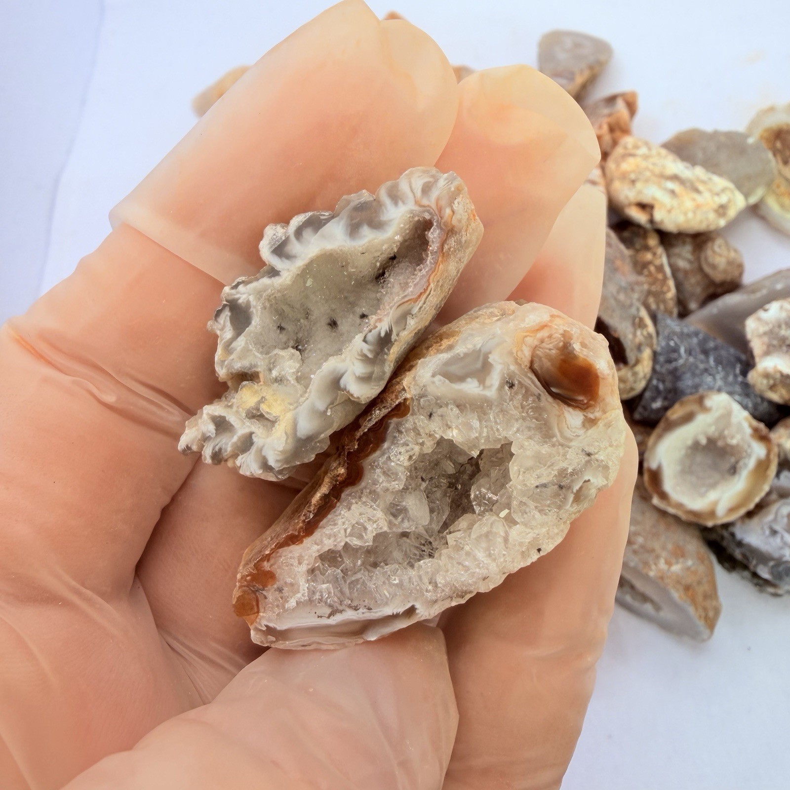 Rare Mini Occo Geodes from Brazil – Half lb Bulk Lot (9-12 Pieces)