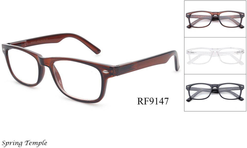 Classic Reading Glasses Men Women Spring Hinged Simple Rectangular Retro Reader