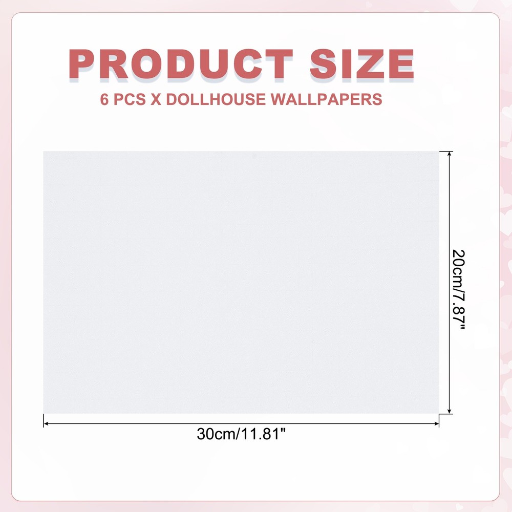 6 Sheets Silk Pattern Self-Adhesive Flooring Wall White