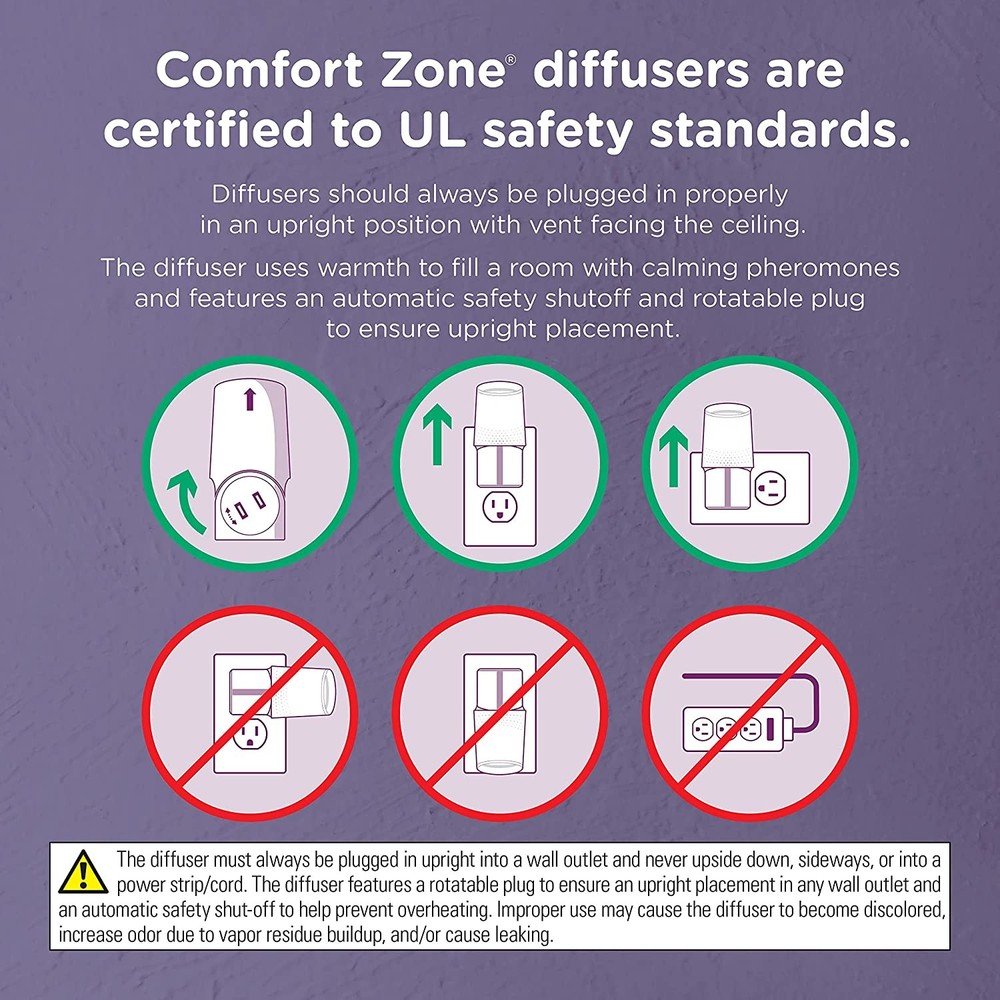 Comfort Zone Multi-Cat Diffuser Refill 2 Pack For Cats & Kittens Natural Calming