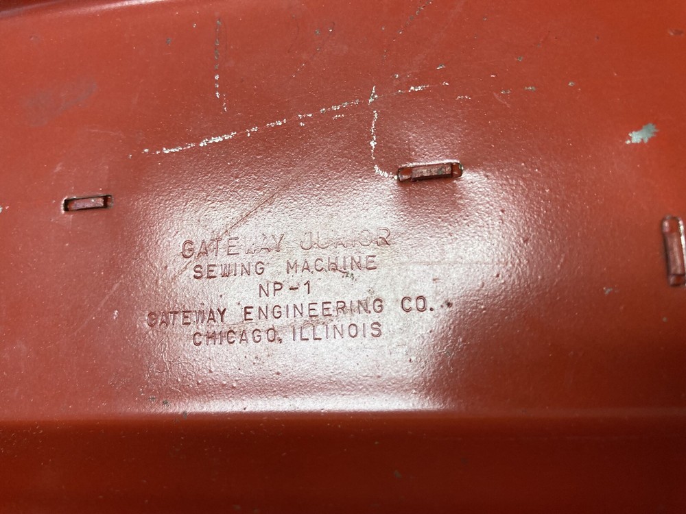 Red Gateway Junior Sewing Machine NP-1  from the 1930’s